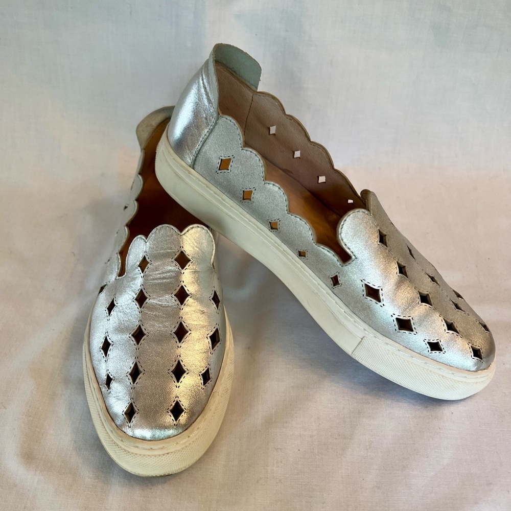 Rachel Zoe Silver Sneakers  7.5